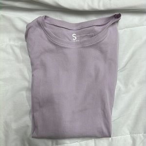 Long sleeve purple lilac shirt